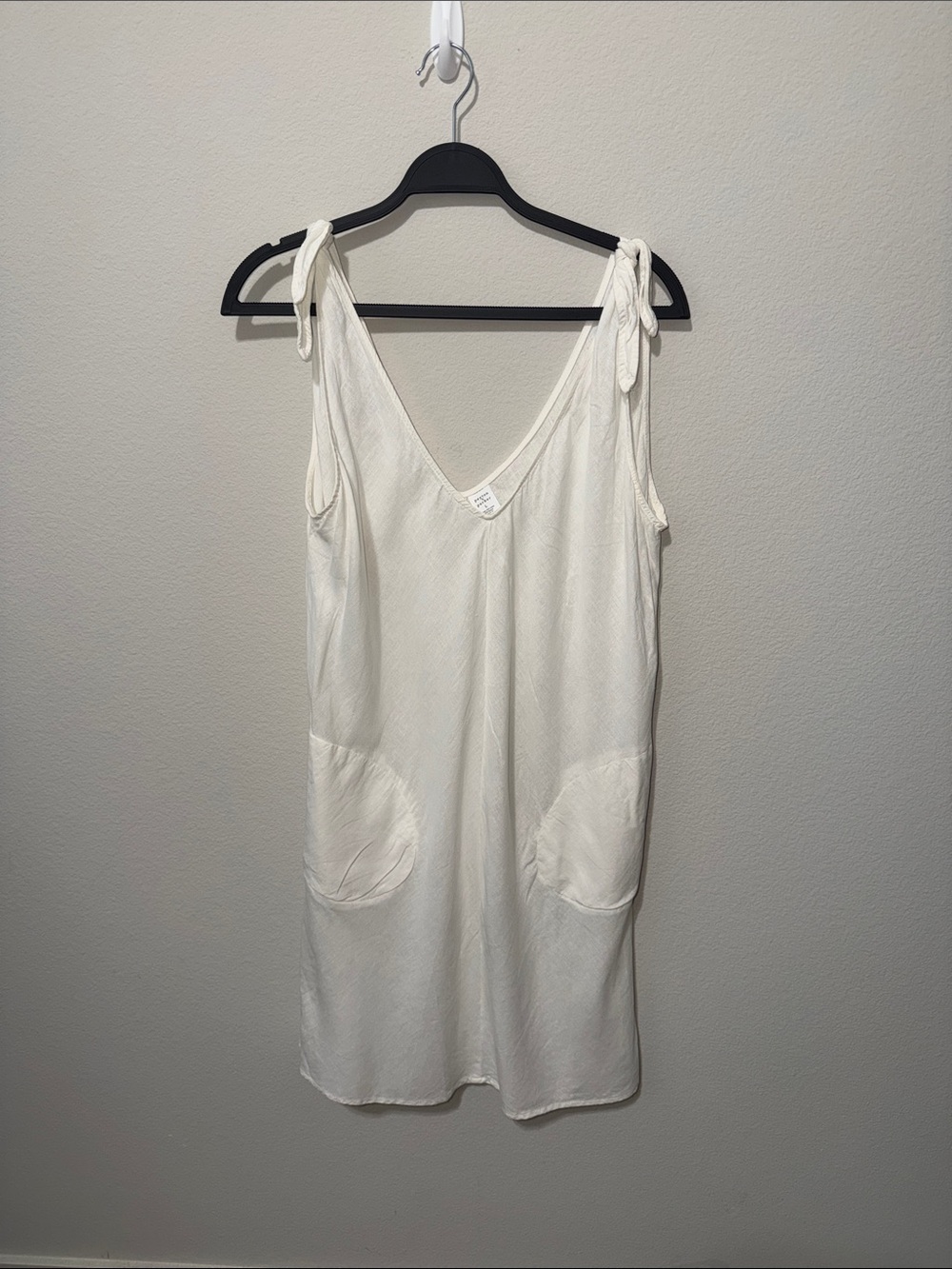 Tie-Shoulder White/off white summer Dress